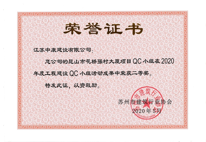 强村苏州QC二等奖